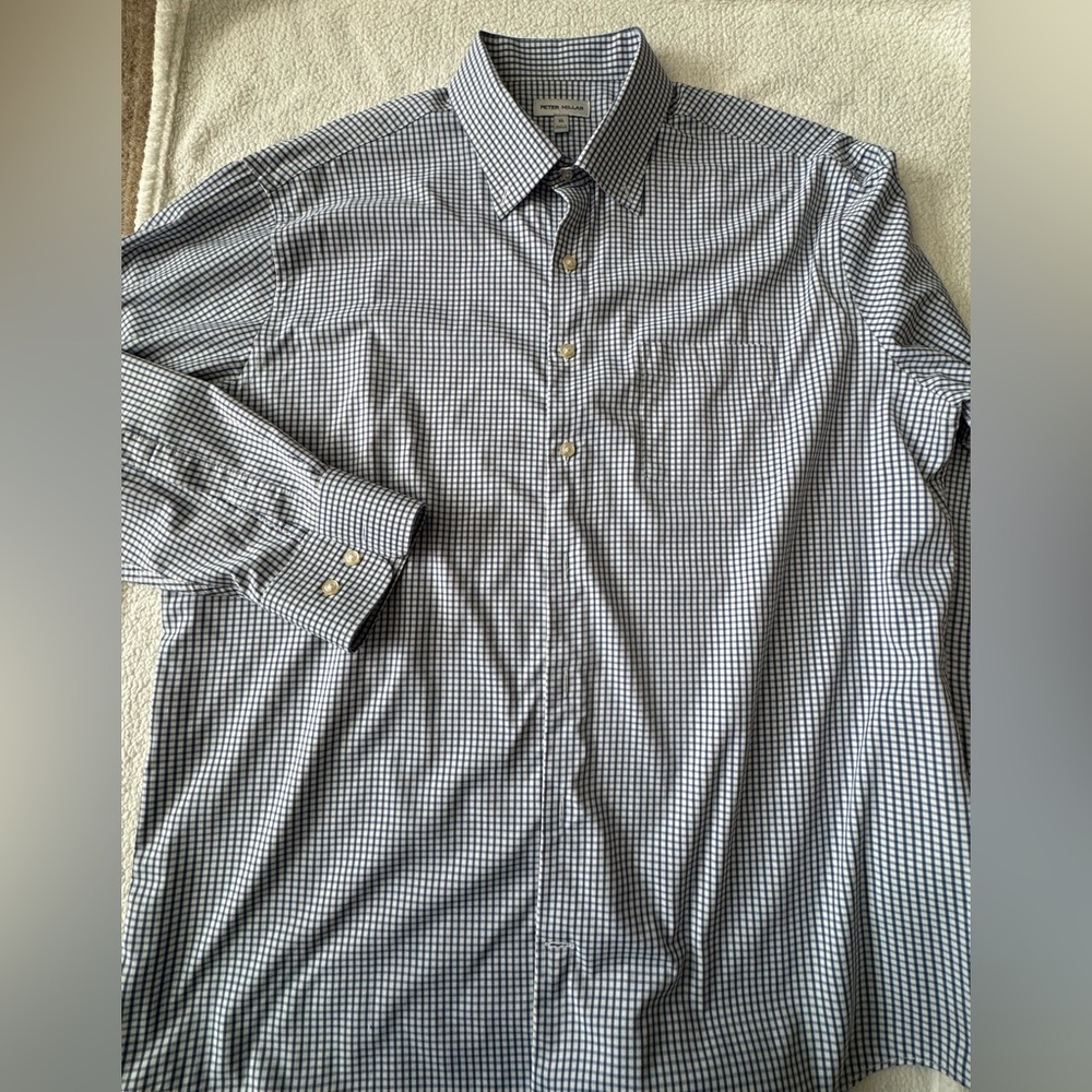 Peter Millar Men's Checkered Button Down
